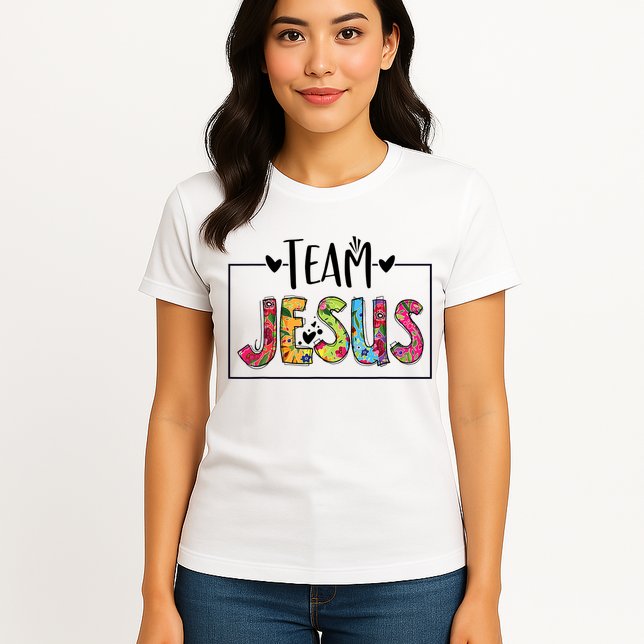 Tie Dye Team Jesus Cool Mom And Christian Thanksgiving Womens T-Shirt