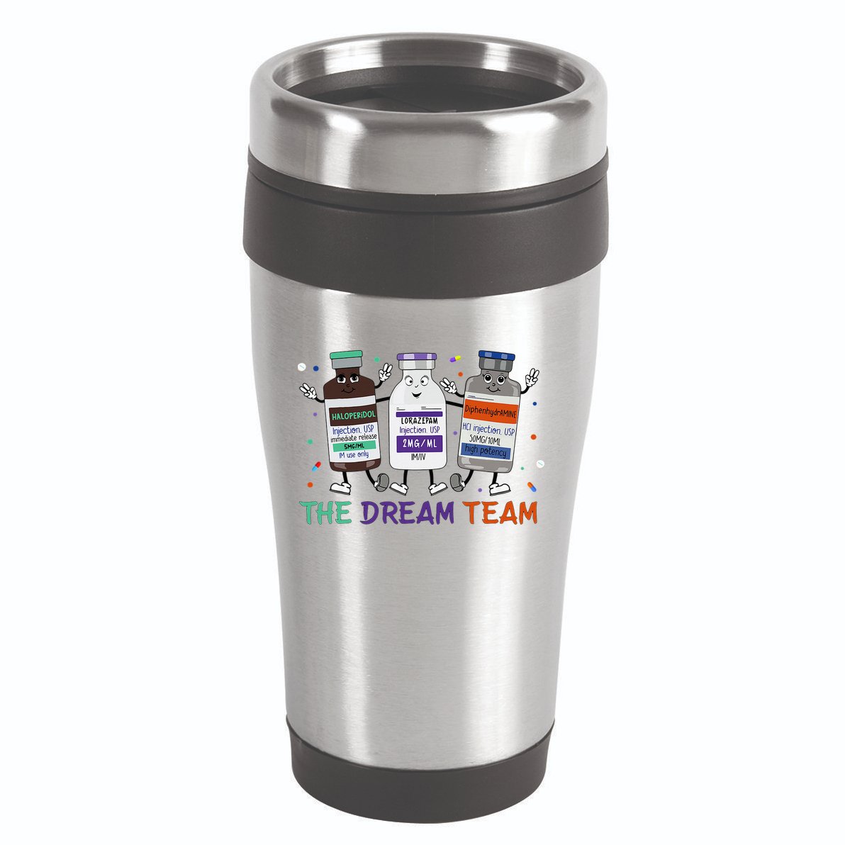 The Dream Team Retro Groovy B52 Nurse Medical Nursing Psych 16oz Travel Tumbler