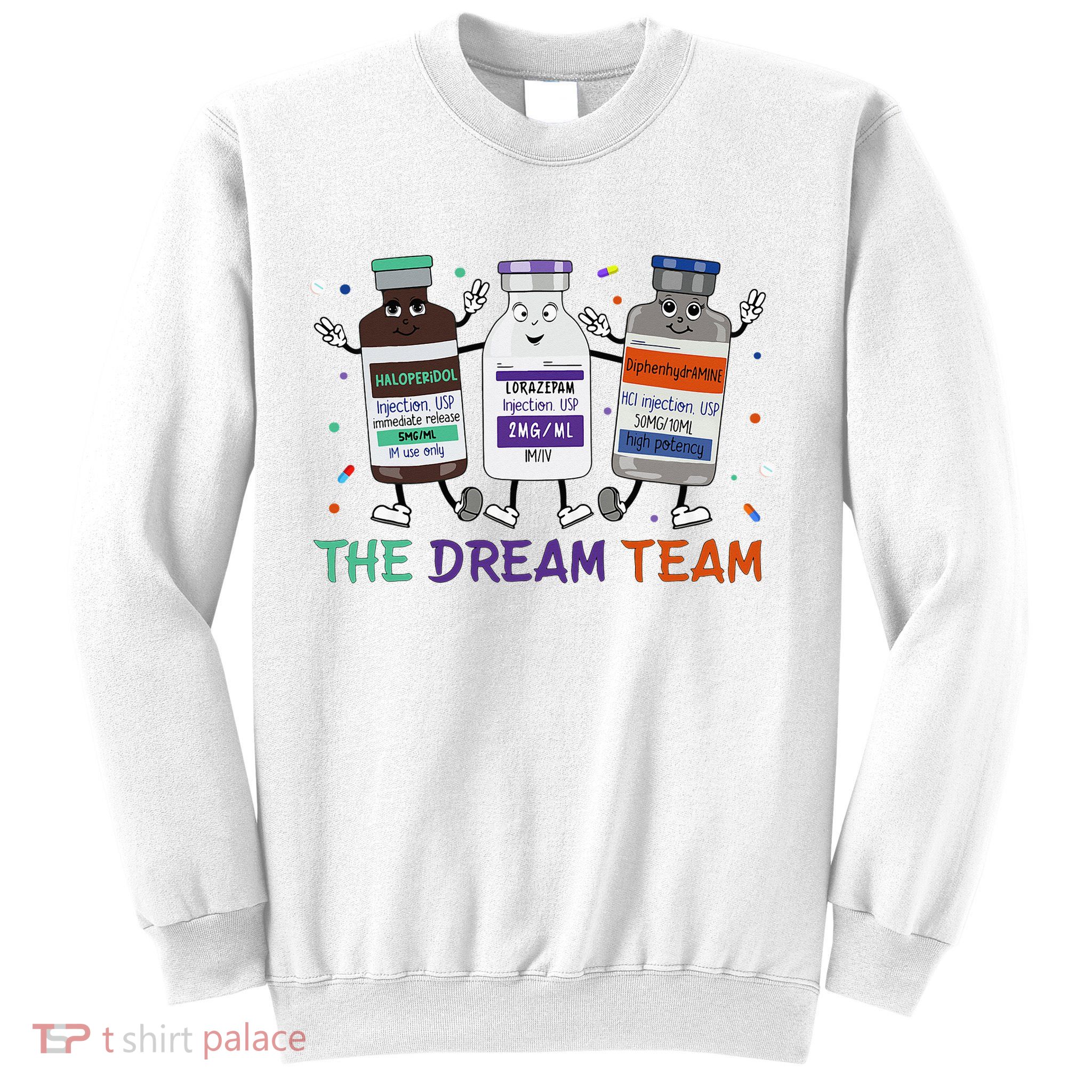 The Dream Team Retro Groovy B52 Nurse Medical Nursing Psych Sweatshirt