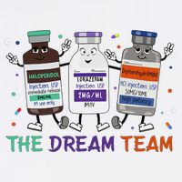 The Dream Team Retro Groovy B52 Nurse Medical Nursing Psych Flat Bill Trucker Hat