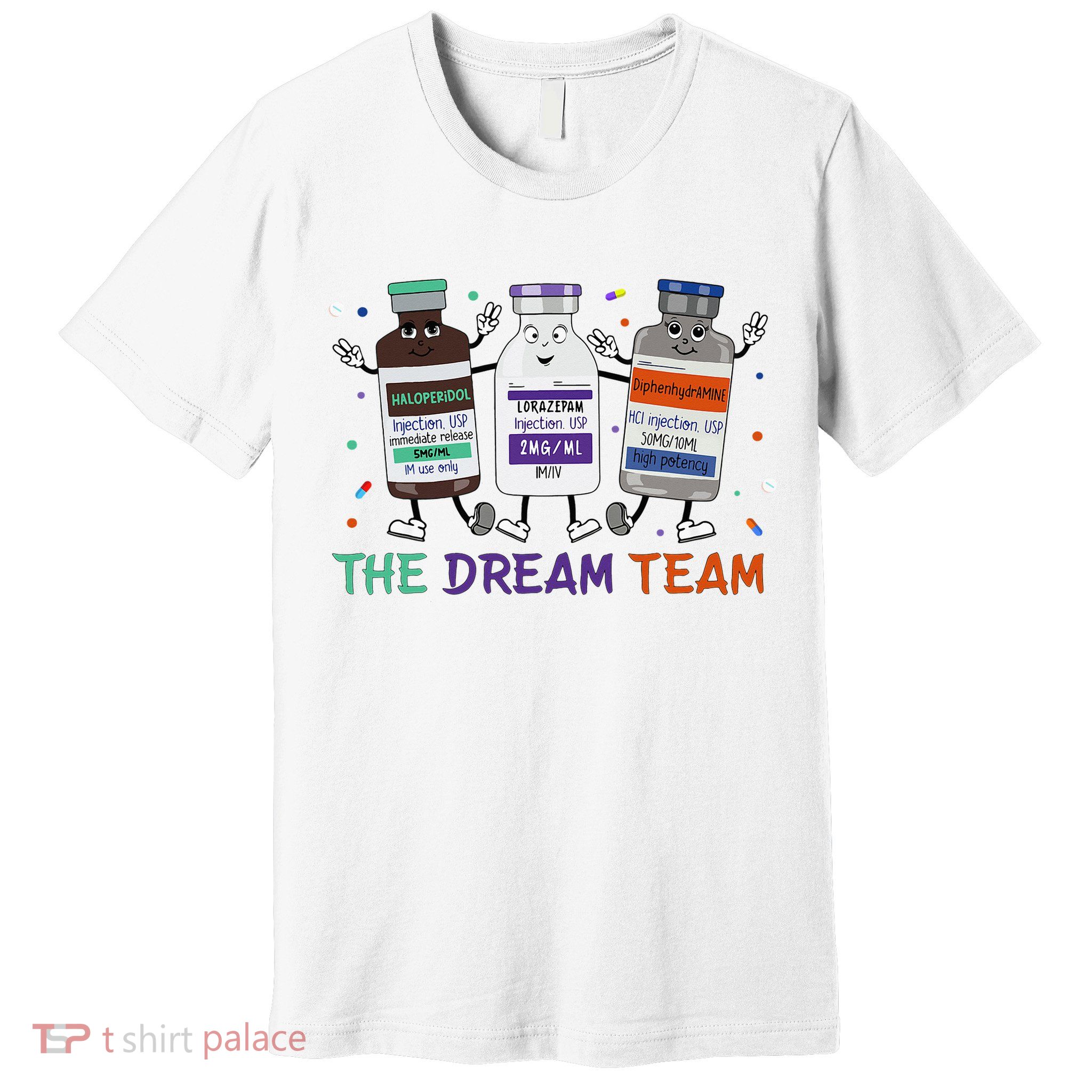 The Dream Team Retro Groovy B52 Nurse Medical Nursing Psych Premium T-Shirt