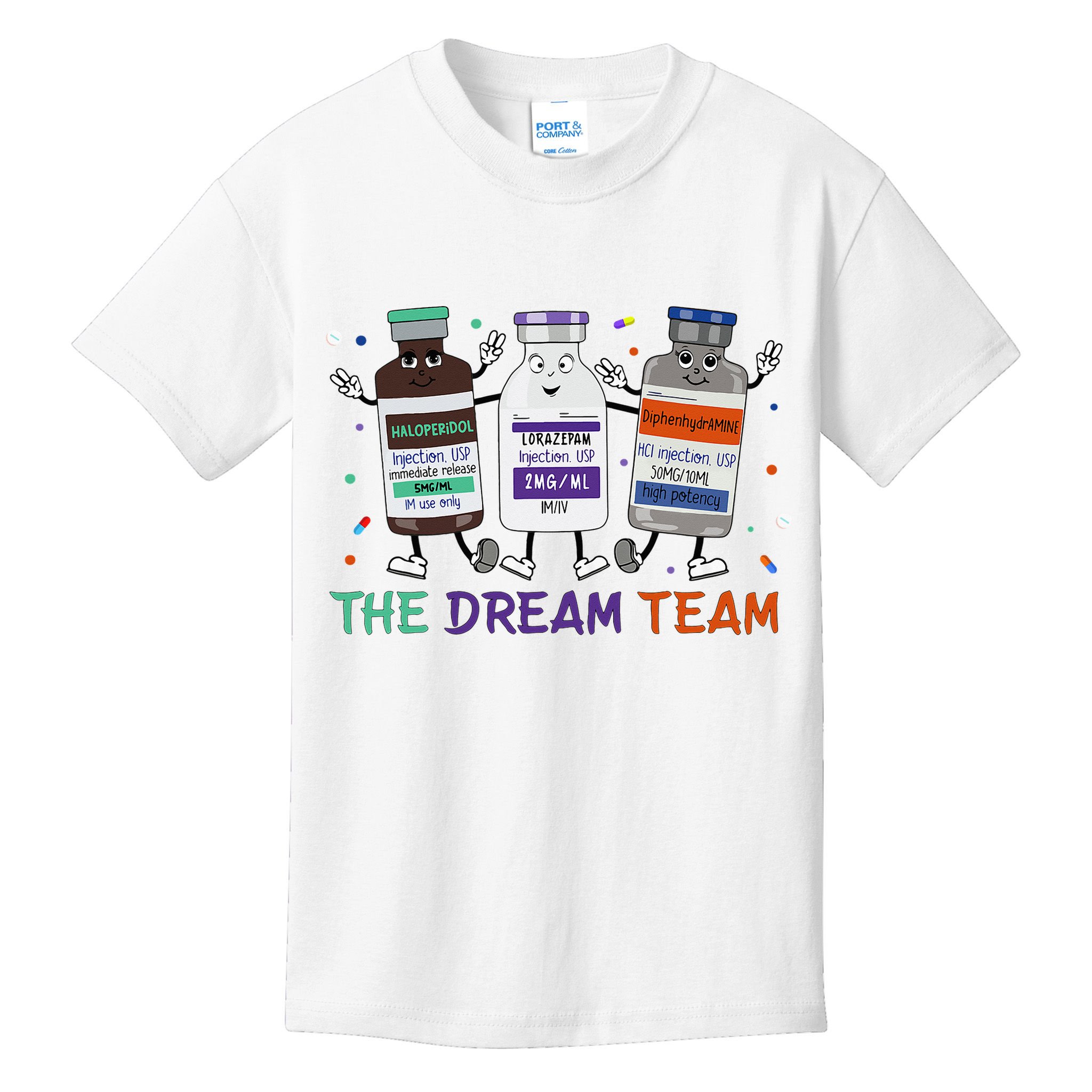 The Dream Team Retro Groovy B52 Nurse Medical Nursing Psych Kids T-Shirt