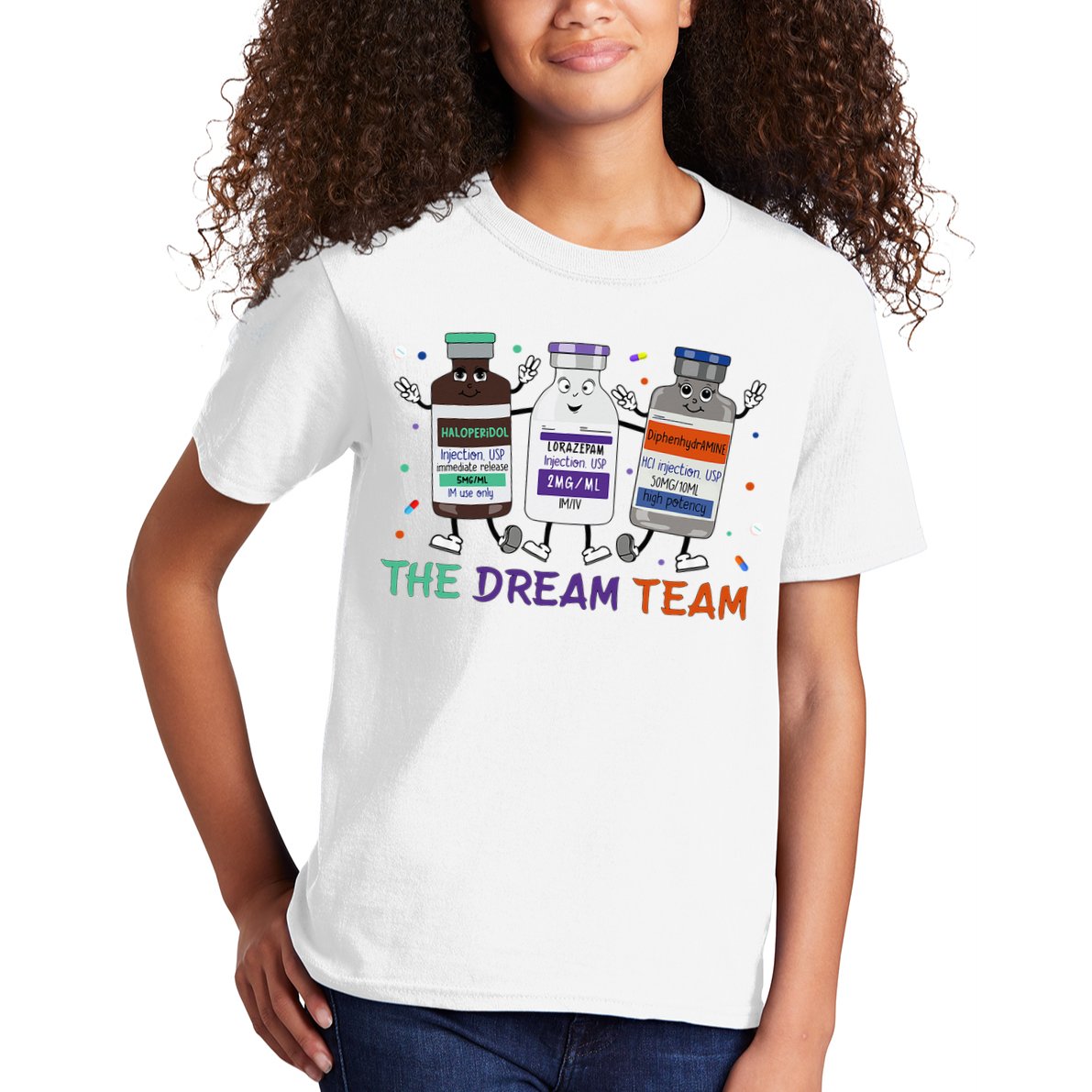 The Dream Team Retro Groovy B52 Nurse Medical Nursing Psych Kids T-Shirt