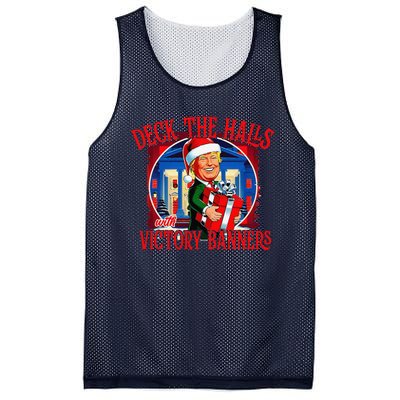 Trump Deck The Halls With Victory Banners Mesh Reversible Basketball Jersey Tank