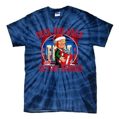 Trump Deck The Halls With Victory Banners Tie-Dye T-Shirt