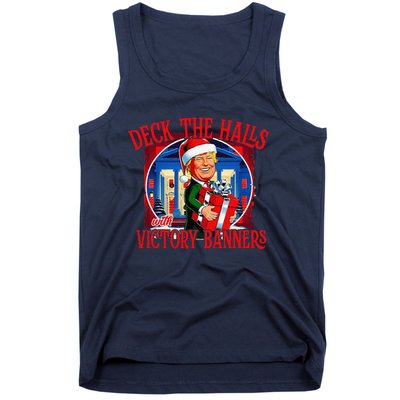 Trump Deck The Halls With Victory Banners Tank Top