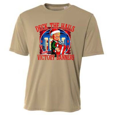 Trump Deck The Halls With Victory Banners Cooling Performance Crew T-Shirt