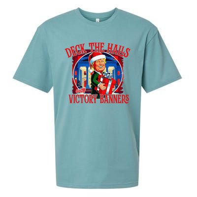 Trump Deck The Halls With Victory Banners Sueded Cloud Jersey T-Shirt