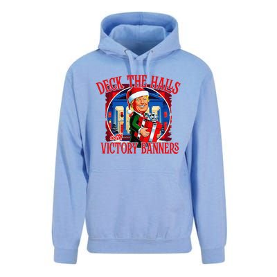 Trump Deck The Halls With Victory Banners Unisex Surf Hoodie