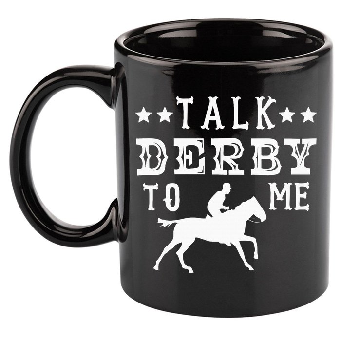 Talk Derby To Me Horse Racing Track Betting Gambling 11oz C Handle Ceramic Mug