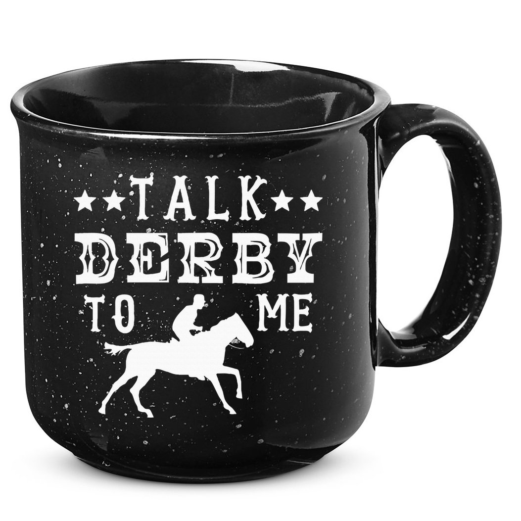 Talk Derby To Me Horse Racing Track Betting Gambling 15oz Campfire Ceramic Mug