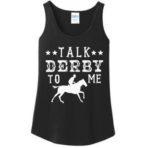 Talk Derby To Me Horse Racing Track Betting Gambling Ladies Essential Tank