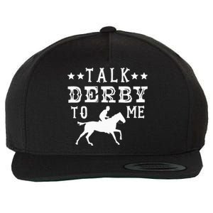 Talk Derby To Me Horse Racing Track Betting Gambling Wool Snapback Cap