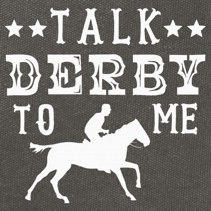 Talk Derby To Me Horse Racing Track Betting Gambling Cotton Canvas Backpack