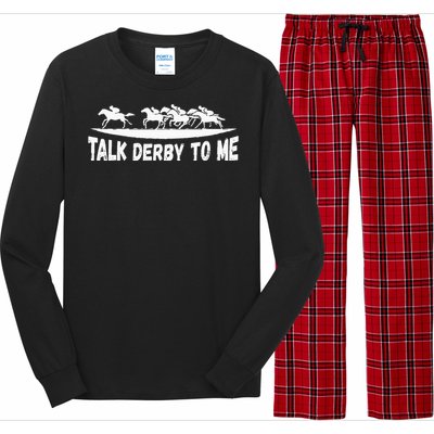 Talk Derby To Me Funny Horse Long Sleeve Pajama Set