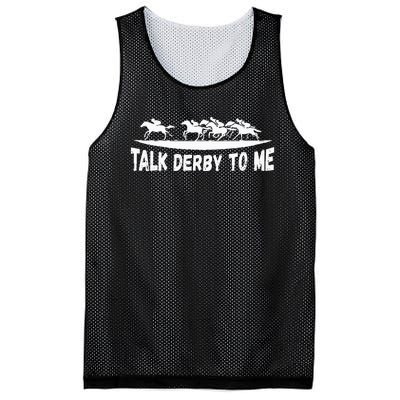 Talk Derby To Me Funny Horse Mesh Reversible Basketball Jersey Tank