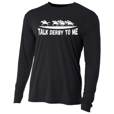 Talk Derby To Me Funny Horse Cooling Performance Long Sleeve Crew