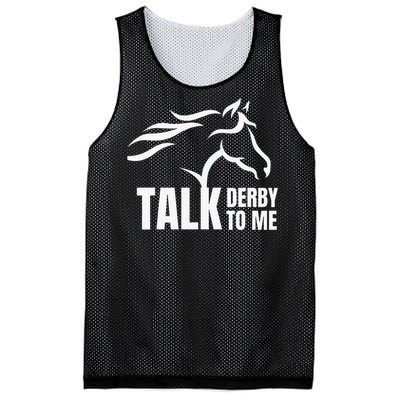 Talk Derby To Me Funny Horse Racing Mesh Reversible Basketball Jersey Tank