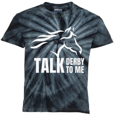 Talk Derby To Me Funny Horse Racing Kids Tie-Dye T-Shirt