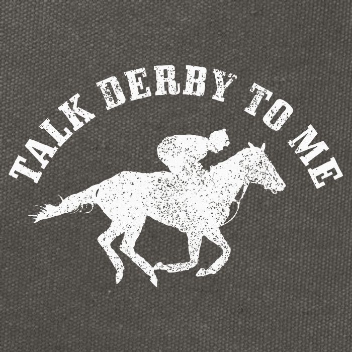 Talk Derby To Me Horse Racing Funny Gift Cotton Canvas Backpack