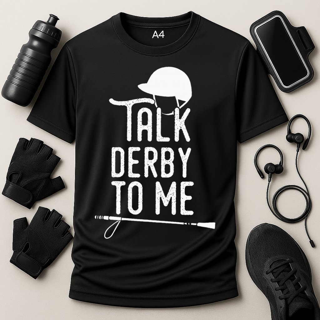 Talk Derby To Me I Horse Racing Humor Cooling Performance Crew T-Shirt