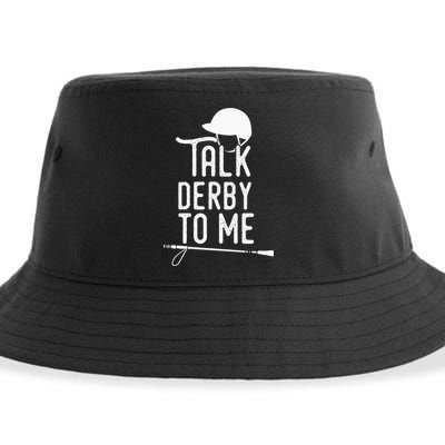 Talk Derby To Me I Horse Racing Humor Sustainable Bucket Hat