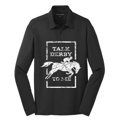 Talk Derby To Me Racing Day Silk Touch Performance Long Sleeve Polo