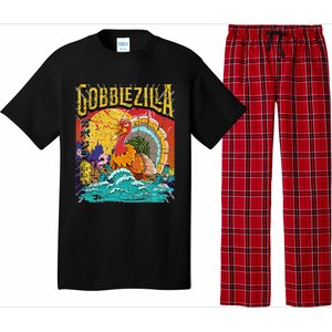 Turkey Day Thanksgiving Gobblezilla Pajama Set