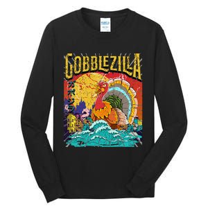 Turkey Day Thanksgiving Gobblezilla Tall Long Sleeve T-Shirt