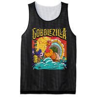 Turkey Day Thanksgiving Gobblezilla Mesh Reversible Basketball Jersey Tank