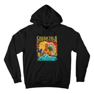 Turkey Day Thanksgiving Gobblezilla Tall Hoodie