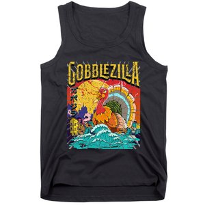 Turkey Day Thanksgiving Gobblezilla Tank Top