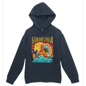 Turkey Day Thanksgiving Gobblezilla Urban Pullover Hoodie