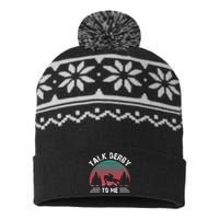 Talk Derby To Me Horse Racing Lover USA-Made Snowflake Beanie