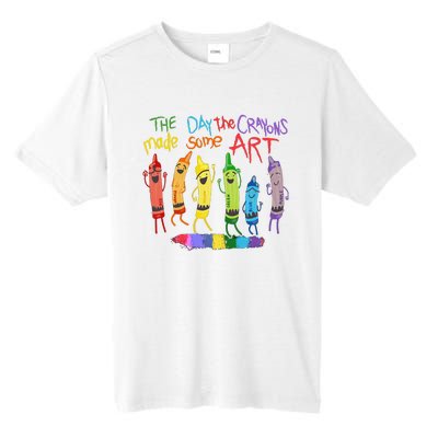 The Day The Crayons Made Some ART Teacher Art Tall Fusion ChromaSoft Performance T-Shirt