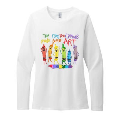 The Day The Crayons Made Some ART Teacher Art Womens CVC Long Sleeve Shirt