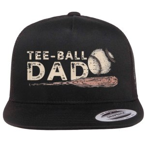 Tball Dad T-Ball Dad Tee Ball Daddy Sport Fathers Day Flat Bill Trucker Hat