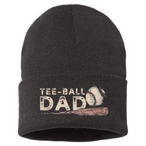 Tball Dad T-Ball Dad Tee Ball Daddy Sport Fathers Day Sustainable Knit Beanie