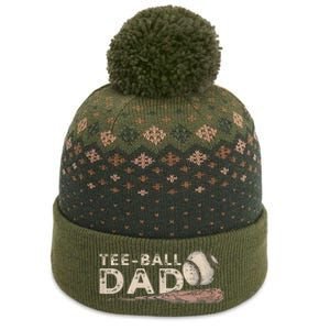 Tball Dad T-Ball Dad Tee Ball Daddy Sport Fathers Day The Baniff Cuffed Pom Beanie