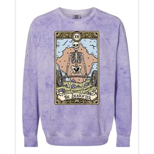 The Deadlifter Tarot Card I Fortune Teller I Deadlift Cool Gift Colorblast Crewneck Sweatshirt