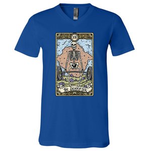 The Deadlifter Tarot Card I Fortune Teller I Deadlift Cool Gift V-Neck T-Shirt