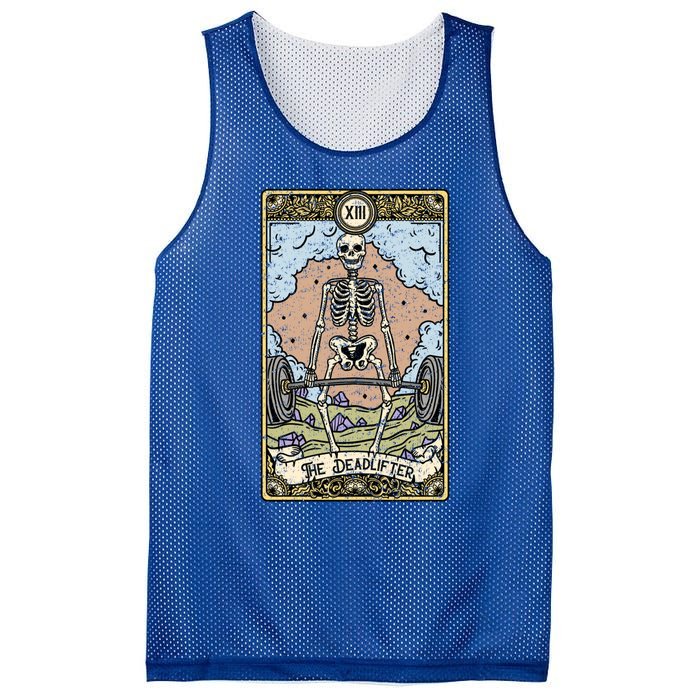 The Deadlifter Tarot Card I Fortune Teller I Deadlift Cool Gift Mesh Reversible Basketball Jersey Tank