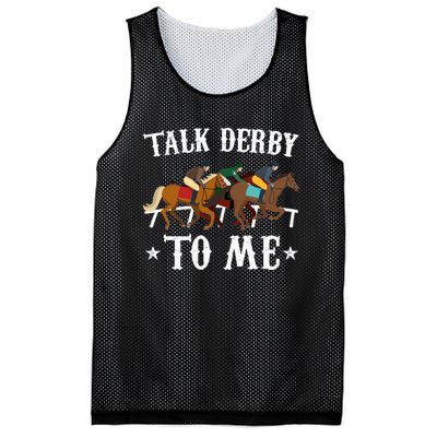 Talk Derby To Me Horse Racing Gift Mesh Reversible Basketball Jersey Tank