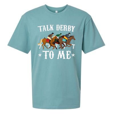 Talk Derby To Me Horse Racing Gift Sueded Cloud Jersey T-Shirt