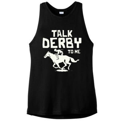 Talk Derby To Me Racing Day Ladies PosiCharge Tri-Blend Wicking Tank