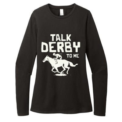 Talk Derby To Me Racing Day Womens CVC Long Sleeve Shirt