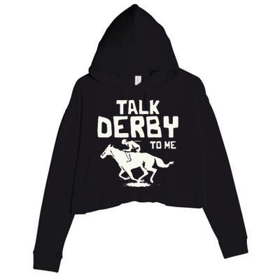 Talk Derby To Me Racing Day Crop Fleece Hoodie