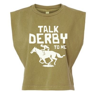 Talk Derby To Me Racing Day Garment-Dyed Women's Muscle Tee