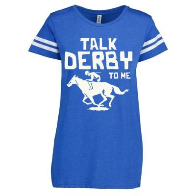 Talk Derby To Me Racing Day Enza Ladies Jersey Football T-Shirt