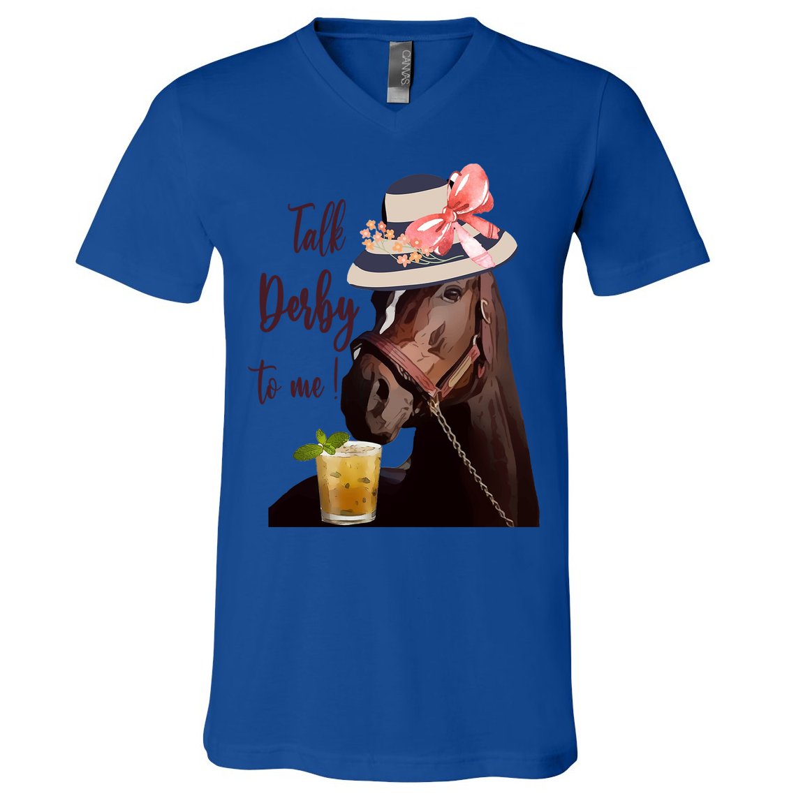 Talk Derby To Me Mint Juleps Derby Horse Racing Cute Gift V-Neck T-Shirt